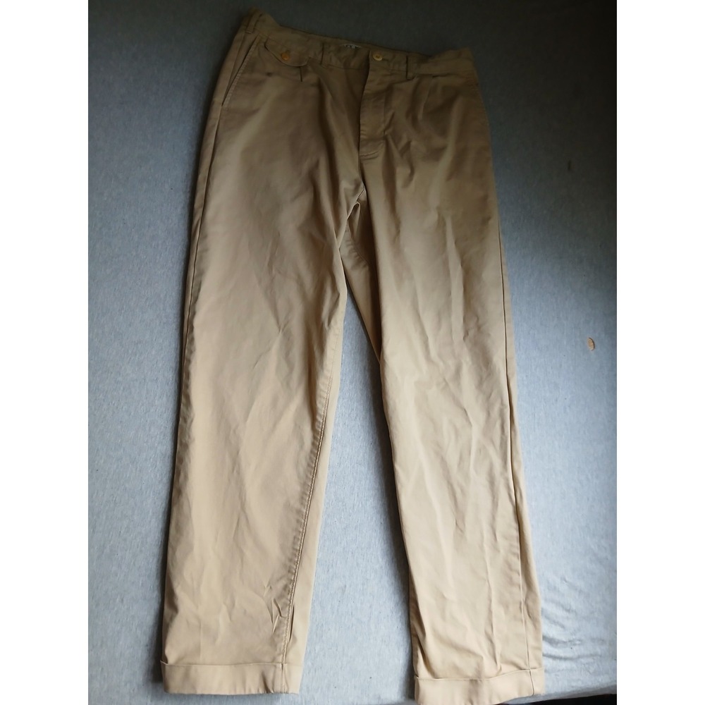 Alex Mill Pants 32 Pleated Chino Straight Leg Cuffed Twill Preppy Everyday Prepp